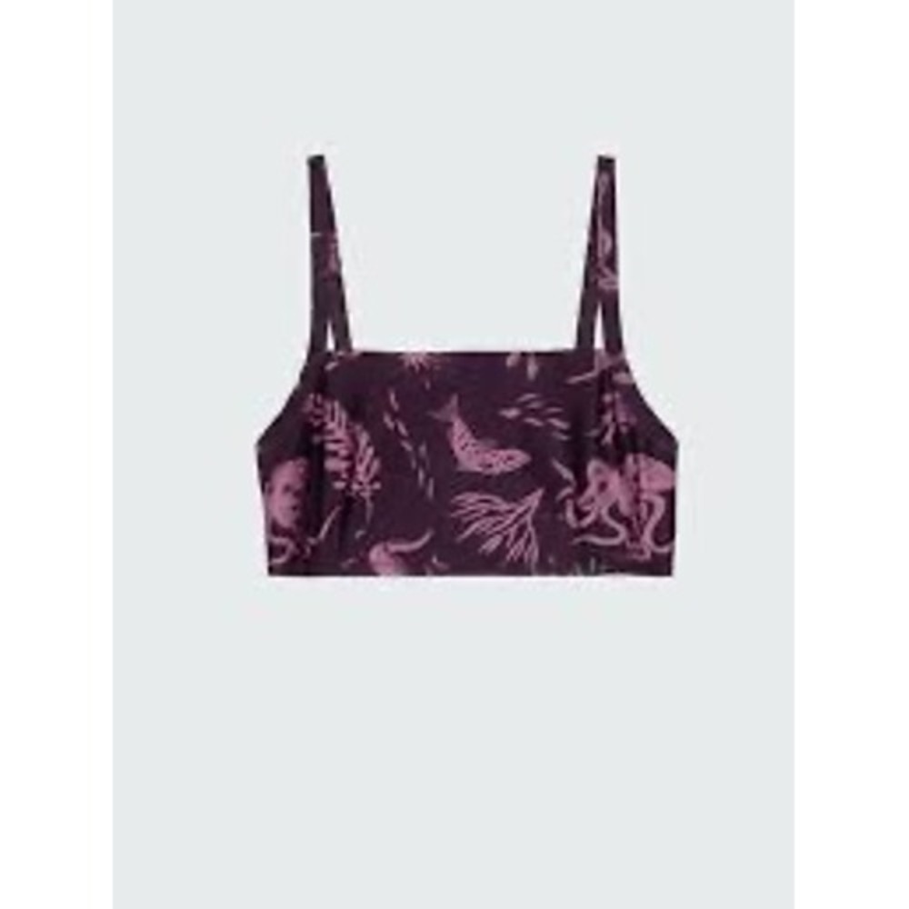 Finisterre Sula Bikini Top Folk Print Navy Size‎ 12 New With Tags